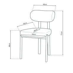 Outlet Eetkamerstoel Marlou Eetkamerstoelen