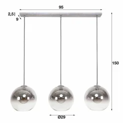 Hanglamp Bubble Shaded 3-lichts Hanglampen