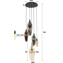 Best Hanglamp Cocoon Mix Getrapt 5L Hanglampen