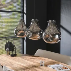 Outlet Hanglamp Dent glass 3-lichts Hanglampen