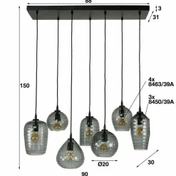 Clearance Hanglamp Hexagon Mix 7-lichts Hanglampen