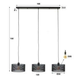 Hanglamp Mesh 3-lichts Hanglampen