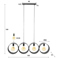 New Hanglamp Ring geperforeerd L Hanglampen