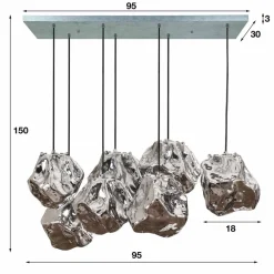 Clearance Hanglamp Rocky 7-lichts Hanglampen