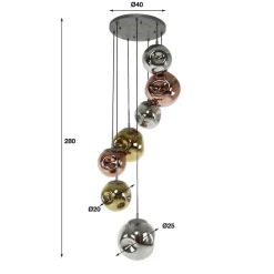Best Hanglamp Stellar 7-lichts Hanglampen