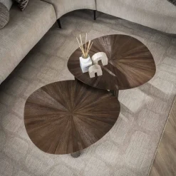 Best Salontafel set/2 driehoekig Maya teak Salontafels Chevron-Right