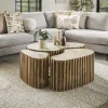 Outlet Salontafel set/3 niervorm Nuovo travertin Salontafels Chevron-Right