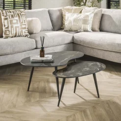 Hot Salontafel set/2 niervormig fossil Salontafels Chevron-Right