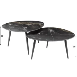 New Salontafel set/2 organisch fossil Salontafels Chevron-Right