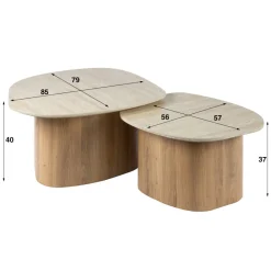 Salontafel set/2 Romano kiezel Salontafels Chevron-Right