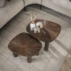 Outlet Salontafel set/2 vierhoekig Maya teak Salontafels Chevron-Right