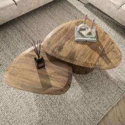 New Salontafel set/2 wave driehoekig blad Salontafels Chevron-Right