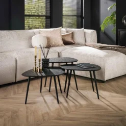 Online Salontafel vierhoekig metallic, set van 3 Salontafels Chevron-Right