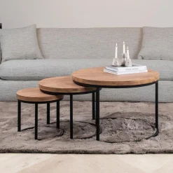 Clearance Salontafels Lisa, set van 3 Salontafels Chevron-Right