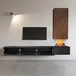 Sale TV-meubel Alessio | Zwevend incl. haard & schouw Tv-Meubels