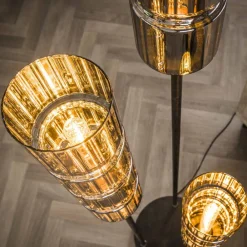 Best Vloerlamp Cilinder Glas Getrapt 3L Vloerlampen