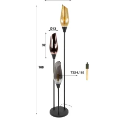 Vloerlamp cocoon mix glass Vloerlampen