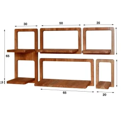 Hot Wandschap Curvy Set/5 Wandplanken